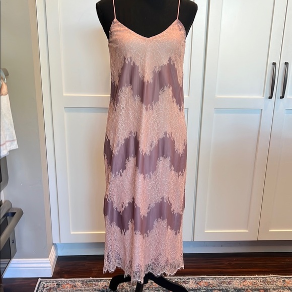 Zara Dresses & Skirts - ZARA Pink Lace Slip Dress